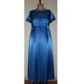  Light blue satin dress front