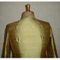  Gold silk dupion A line dress back close