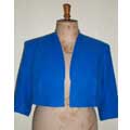 Blue Linen cropped jacket front