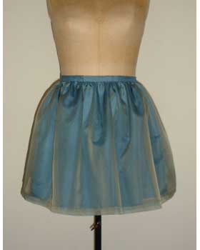 Blue Silk Organza Skirt