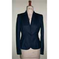  Navy wool and cashmere herringbone jacket front