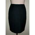  Black Cashmere and Cotton Skirt Back