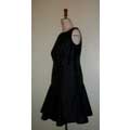  Celia black dress with godets side view