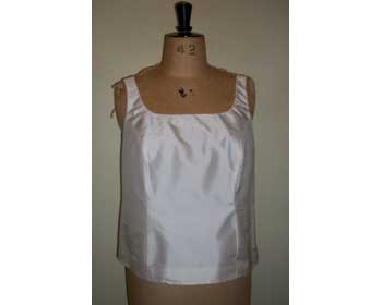 Ivory Dupion Shell Top