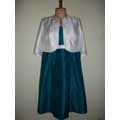  Turquoise Dress and Jacket ensemble Front